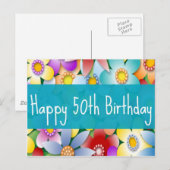 Diva's Happy 50th誕生日はがき ポストカード (正面/裏面)