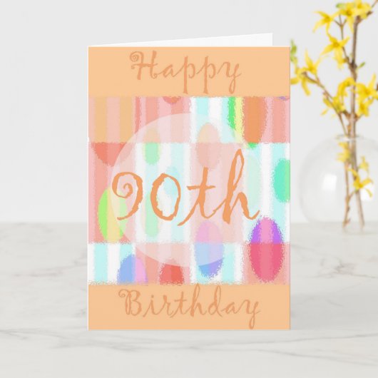 Diva's Happy 90誕生日カード カード (黄色い花)