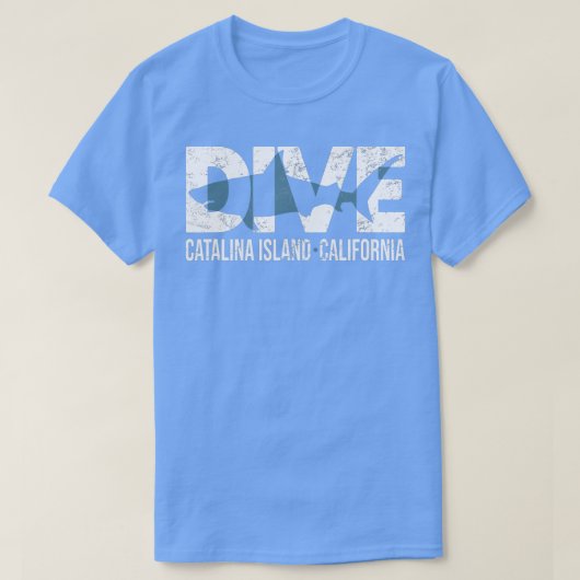 DIVE Catalina Island California SCUBA Diving  Tシャツ (デザイン正面)