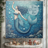 Dive Dream Rise Ocean Mermaid Swimmer Empowerment  タイル