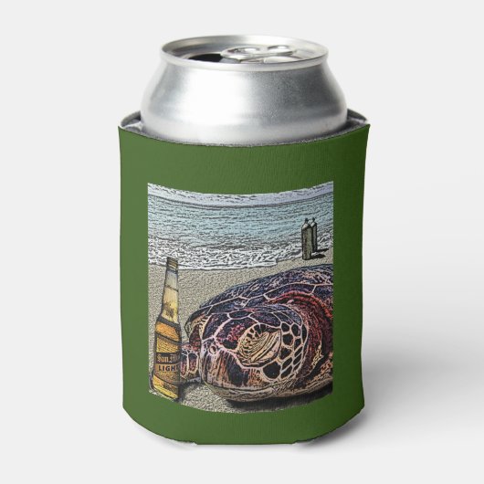 DIVE DRINK SLEEP Turtle 缶クーラー (缶正面)