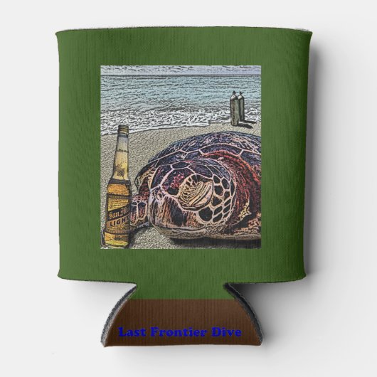DIVE DRINK SLEEP Turtle 缶クーラー (正面)
