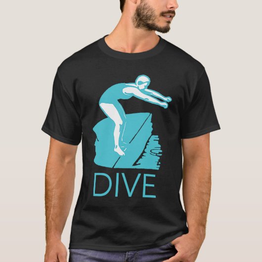 DIVE Encourage Inspire Motivate Boost Support Retr Tシャツ (正面)