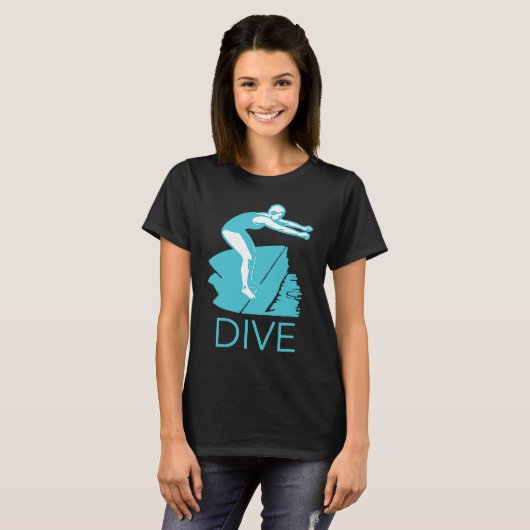 DIVE Encourage Inspire Motivate Boost Support Retr Tシャツ (正面フル)