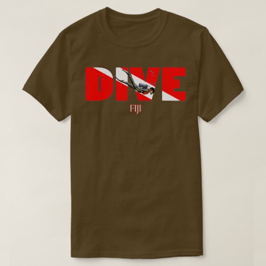 DIVE Fiji SCUBA Diving Snorkeling  Tシャツ (デザイン正面)