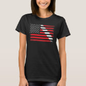 Dive Flag Scuba Diving American Flag Tシャツ (正面)