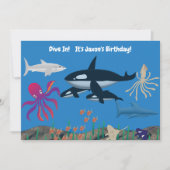 Dive In, We'll have a FIN-tastic time 招待状 (正面)