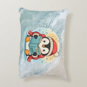 Dive Into A Good Story Reading Penguin Pillow アクセントクッション (裏面(縦))