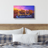Dive Into Dusk Awaken the Night Sunset Waterfront  キャンバスプリント (インサイチュ (寝室))