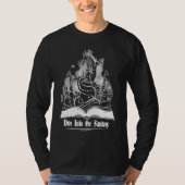 Dive Into Fantasy Reading Reader Dragon Book Retro Tシャツ (正面)
