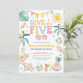 Dive Into Five Beach Party Summer 5th Birthday  招待状 (スタンド正面)