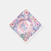 Dive into Five Flower Glitter Mermaid Tail スタンダードカクテルナプキン (角)