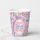 Dive into Five Flower Glitter Mermaid Tail 紙コップ (正面)