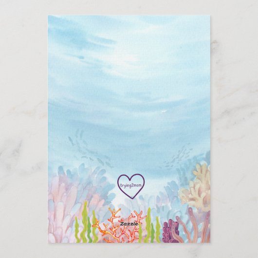 Dive into Five, Mermaid Birthday 招待状 (裏面)