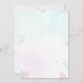 Dive into Five Mermaid Birthday Invitation Editabl 招待状 (裏面)