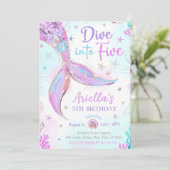 Dive into Five Mermaid Purple Teal 5th Mermaid Bir 招待状 (スタンド正面)