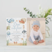 Dive Into Five Ocean Animals 5th Photo Birthday  招待状 (スタンド正面)