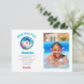 Dive Into Five Summer Birthday Party Photo サンキューカード (スタンド正面)