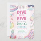 Dive Into Five - Summer Girl 5thバースデーパーティー 招待状 (正面)