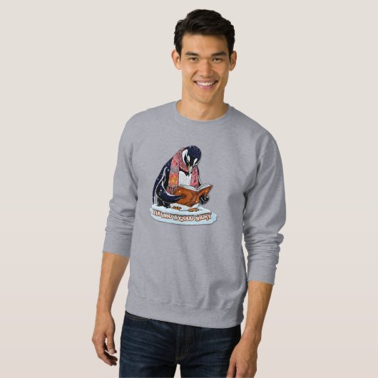 Dive Into Stories Cute Penguin Winter Sweatshirt スウェットシャツ (正面フル)