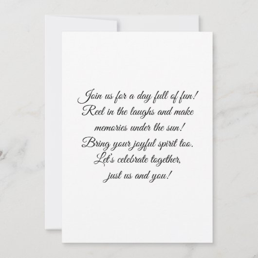 Dive into the Adventure 招待状 (裏面)