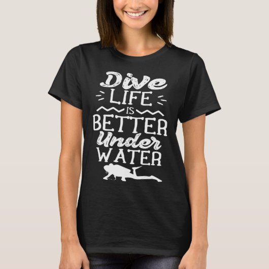 Dive Underwater Divers Diving Diver Scuba Tシャツ (正面)