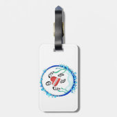 Diveheartタートルラゲッジタグ ラゲッジタグ (裏面縦)