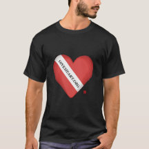 DiveheartハートメンズTシャツ