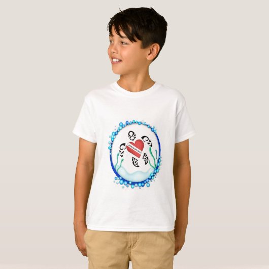 Diveheart Turtle Kids Tシャツ (正面フル)