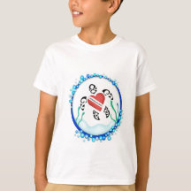 Diveheart Turtle Kids Tシャツ
