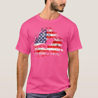 Diver American Flag Scuba Diving Diver Tシャツ