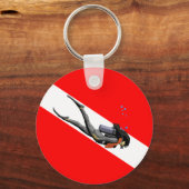 Diver And Dive Flag キーホルダー (正面)