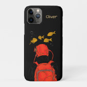 Diver and Golden Fish Case-Mate iPhoneケース (裏)