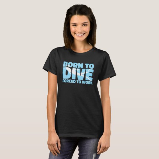 Diver Dive  Snorkeling Scuba Commercial Diving Tシャツ (正面フル)