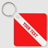 Diver Down Flag Your Text キーホルダー (正面)