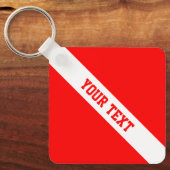 Diver Down Flag Your Text キーホルダー (正面)