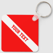 Diver Down Flag Your Text キーホルダー (裏面)