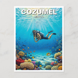 Diver in Cozumel Mexico Travel ポストカード