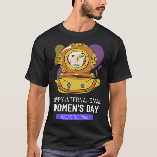 Diver International Women s Day Embrace Equity 8 M Tシャツ (正面)