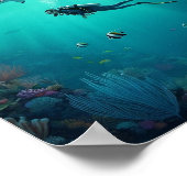 diver meets a shark ポスター (角)