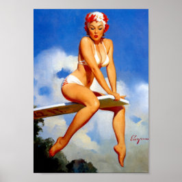 Diver Pin Up ポスター
