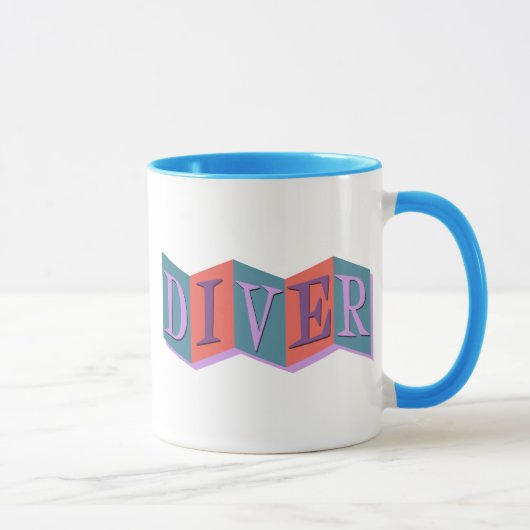 Diver (retro sign) マグカップ (右)