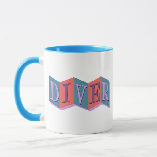 Diver (retro sign) マグカップ (左)