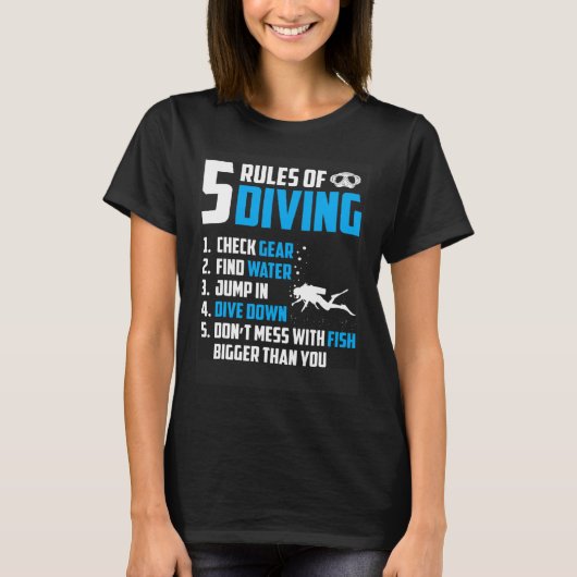 Diver Snorkeling Diving Sport Vacation 2 Tシャツ (正面)