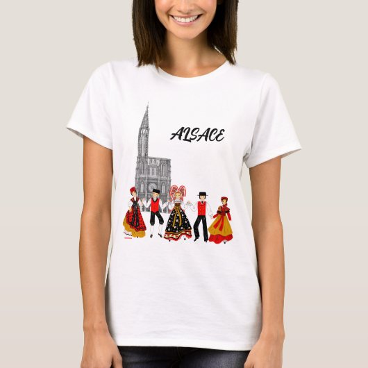 Divers costumes d'Alsace, France Tシャツ (正面)