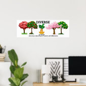 DIVERSE – ボキャブラリーポスター ポスター (ホームオフィス)