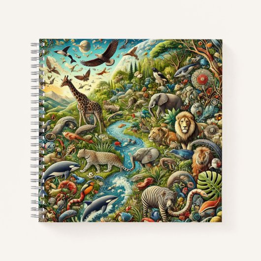 Diverse Animals & Lush Ecosystem Design ノートブック (正面)