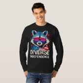 Diverse Independence Raccoon Bisexual Sunglasses F Tシャツ (正面フル)
