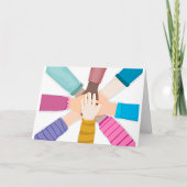 Diverse Kids Hands Unity Circle カード