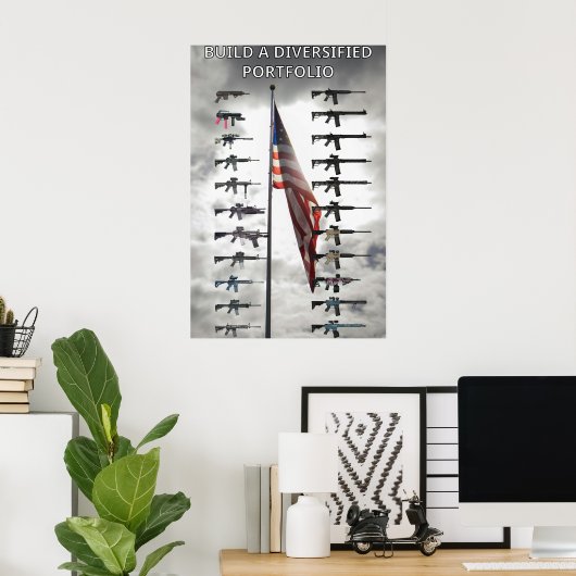 Diversified portfolio gun poster ポスター (ホームオフィス)